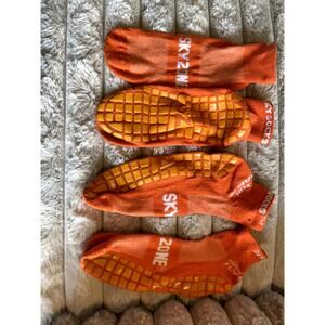 2 Pair Adult Sky Zone Trampoline Socks with slip resistant bottoms